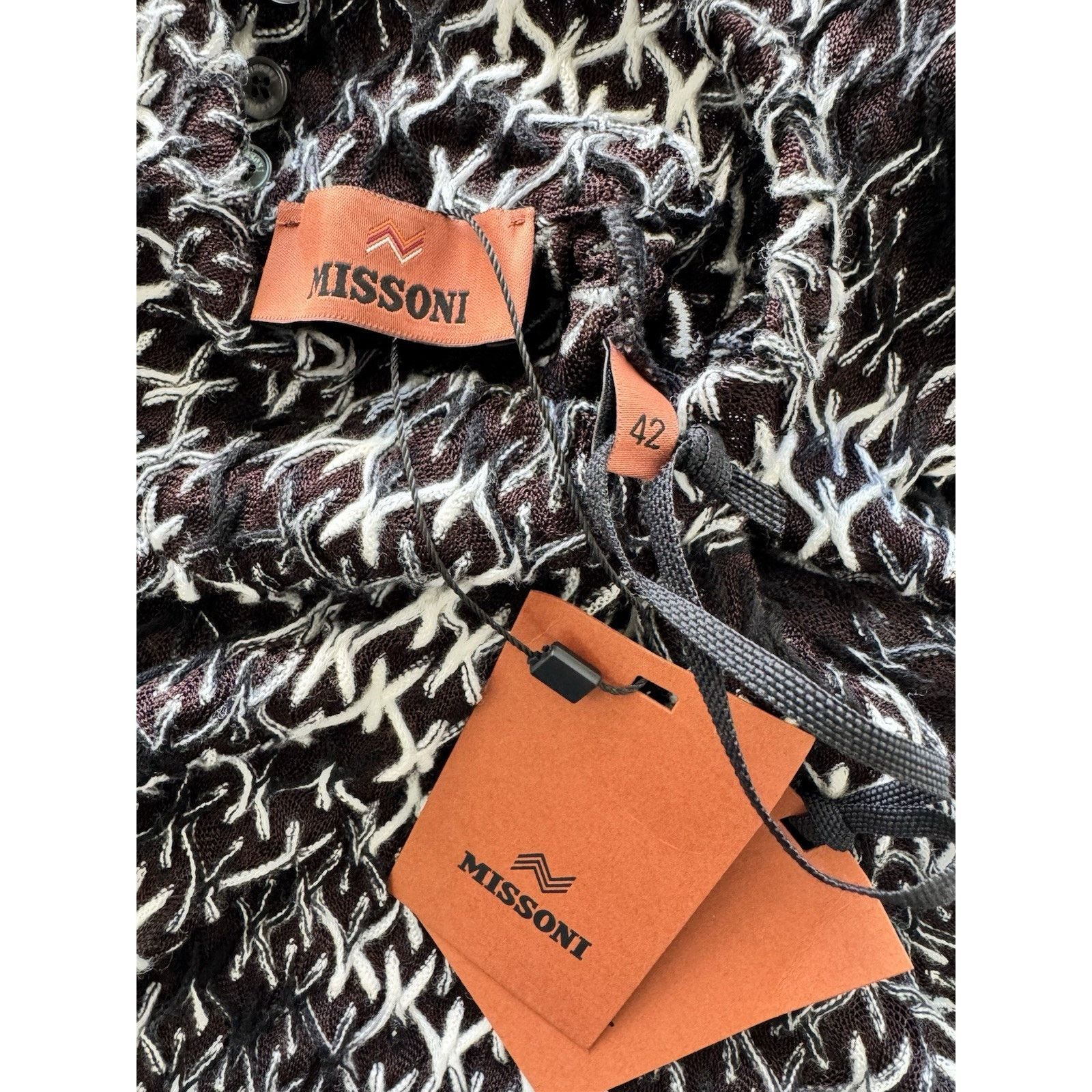 Missoni MISSONI High Neck Patterned Midi Dress NWT! Size M -42 Size M / US 6-8 / IT 42-44 - 5 Thumbnail