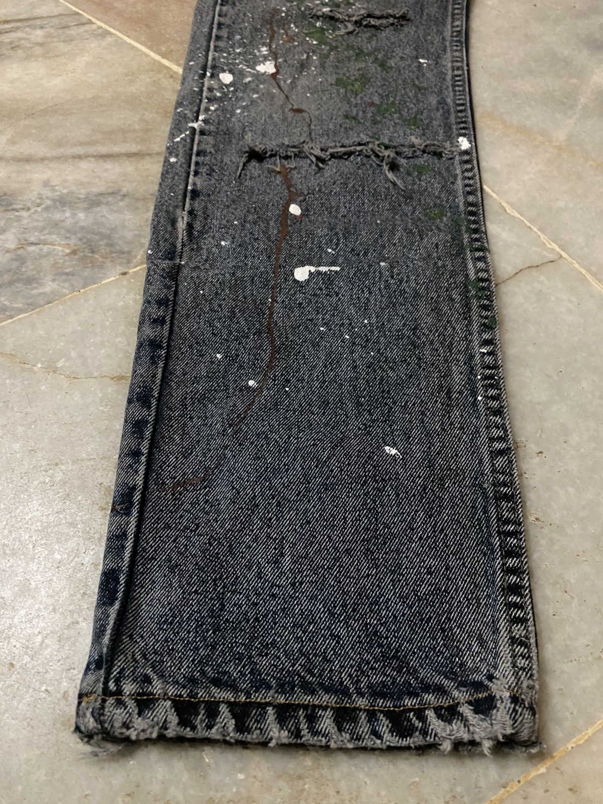 Levi's Vintage 80s Levis Distressed Paint Splatter Pattern Jeans Size US 30 / EU 46 - 10 Thumbnail