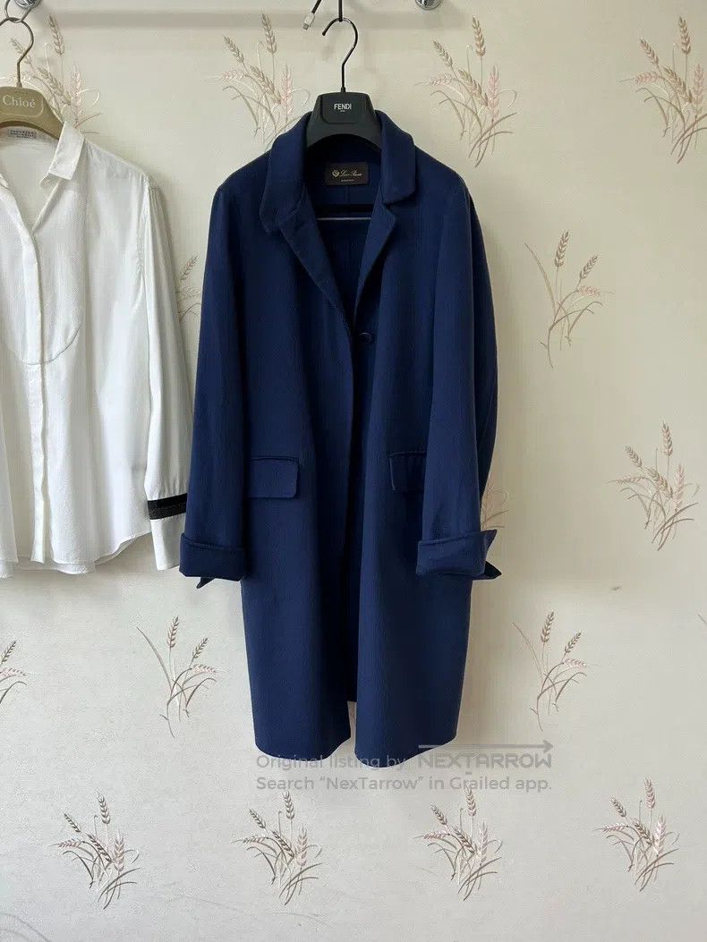 Loro Piana LORO PIANA Elegant deep blue double-sided cashmere coat Size M / US 6-8 / IT 42-44 - 2 Thumbnail