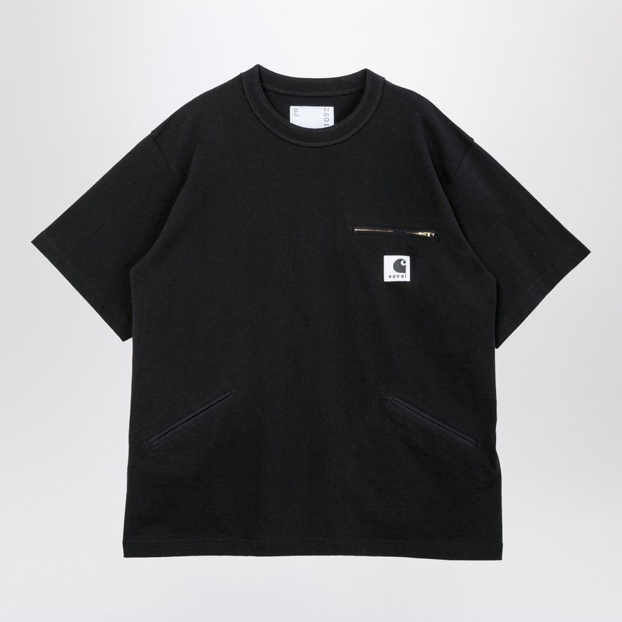 Carhartt Wip o1d2blof0226 Cotton T-Shirt With Logo Patch in Black Size US M / EU 48-50 / 2 - 1 Thumbnail