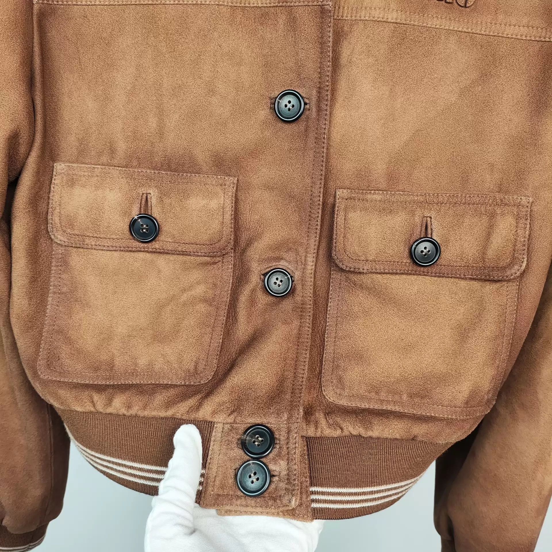 Miu Miu MIU MIU 26SS Brown Suede Embroidered Short Jacket Size S / US 4 / IT 40 - 4 Thumbnail