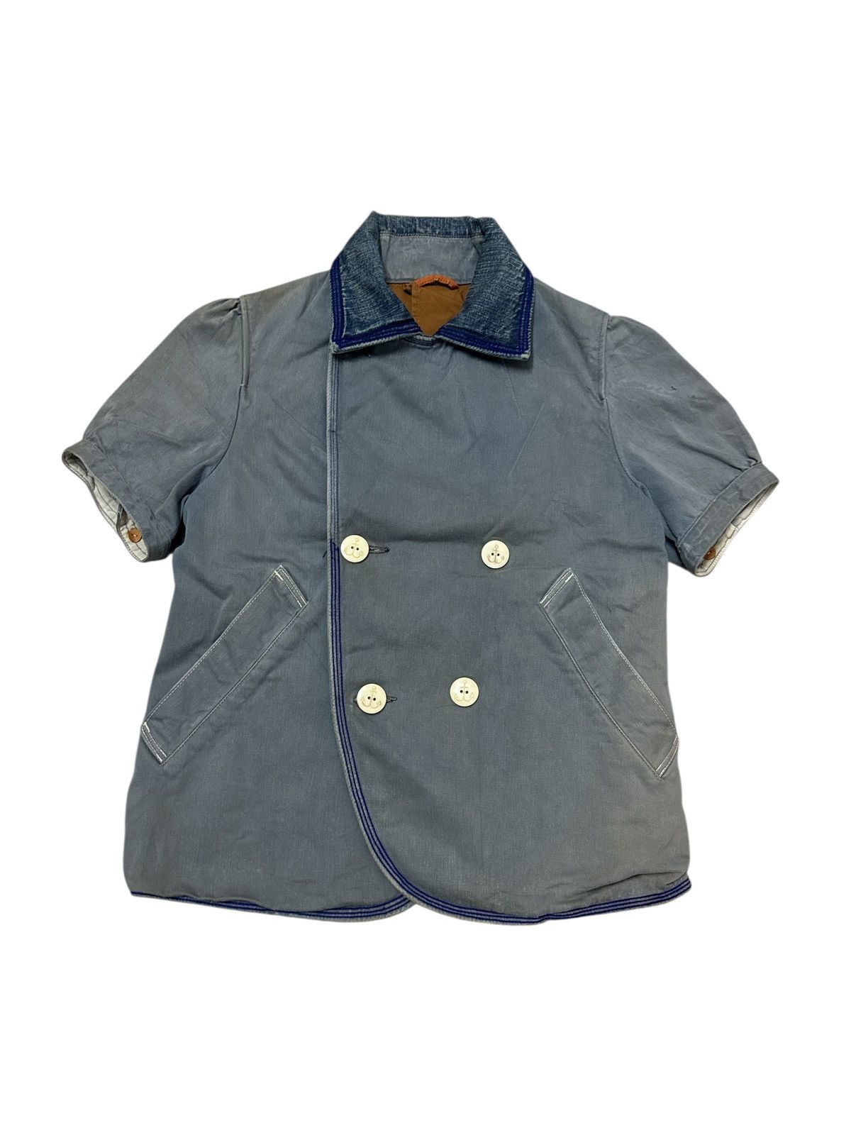 Kapital KAPITAL KIRO HIRATA DENIM DISTRESSED LOOK JACKET Size S / US 4 / IT 40 - 2 Thumbnail