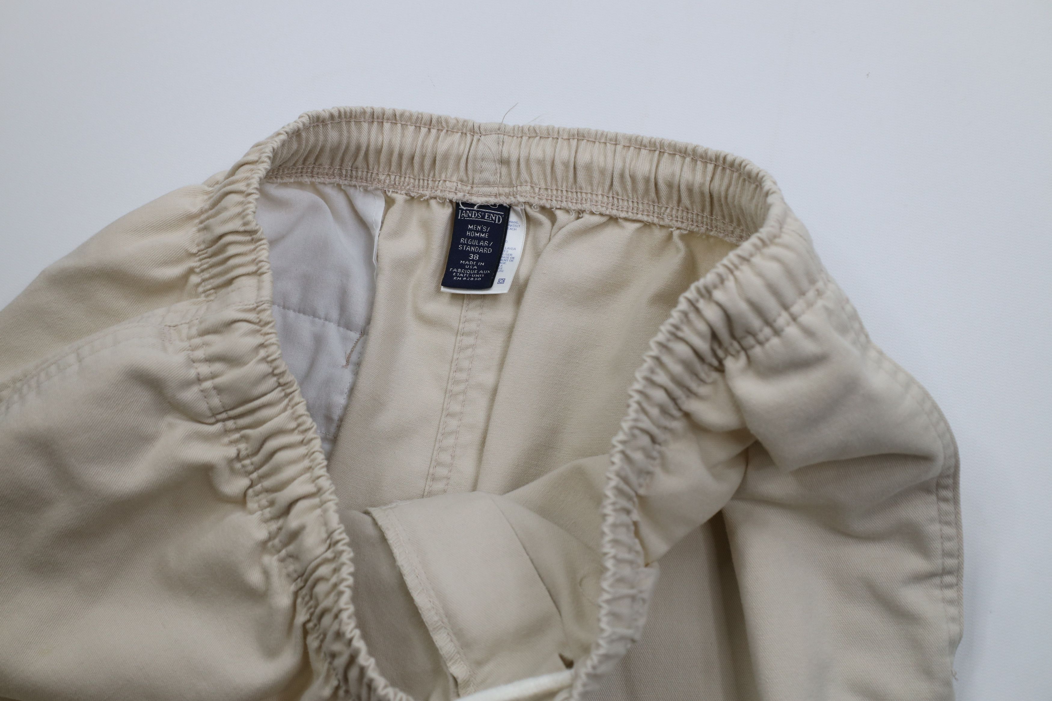 Lands' End Vintage 90s Lands End Wide Leg Twill Pants Beige Cotton USA Size US 38 / EU 54 - 11 Thumbnail