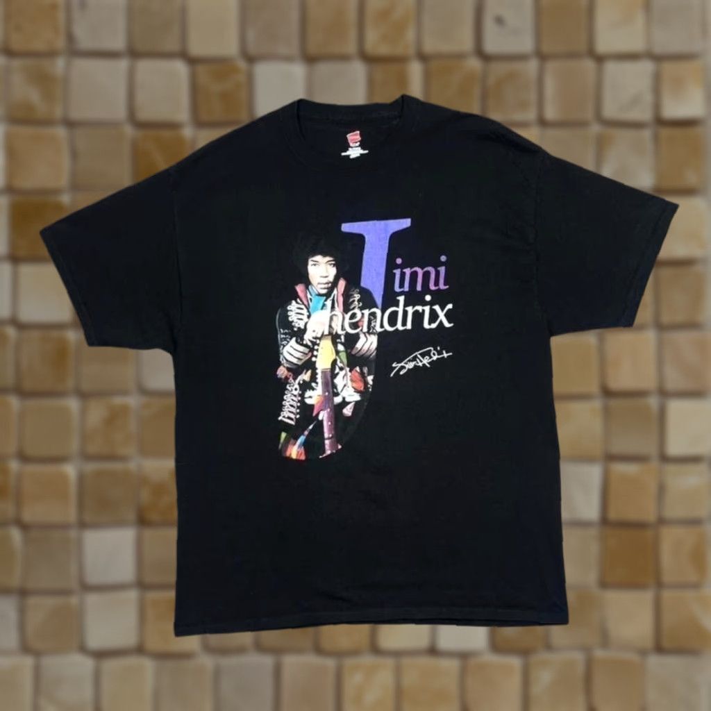 Hanes Hanes Jimi Hendrix Tribute Psychedelic Blues Rock Music Band Black T-Shirt XL Size US XL / EU 56 / 4 - 1 Thumbnail