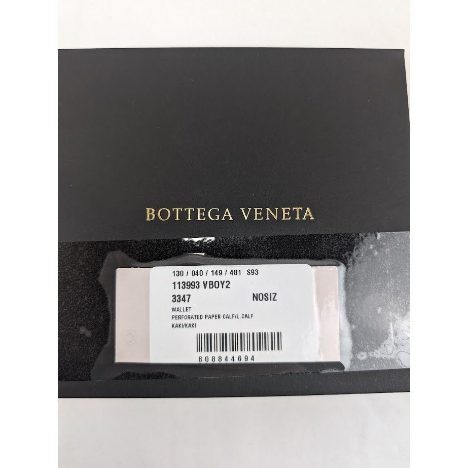 Bottega Veneta o1rshd1 Size: OS / Perforated Paper Calf Wallet in Kaki Size ONE SIZE - 15 Thumbnail