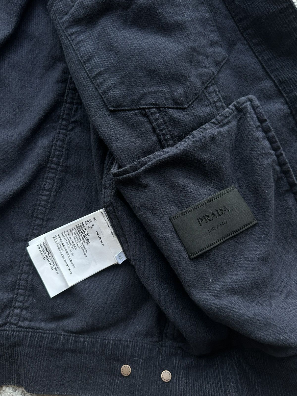 Prada Prada Navy Corduroy Trucker Jacket Size US M / EU 48-50 / 2 - 6 Thumbnail
