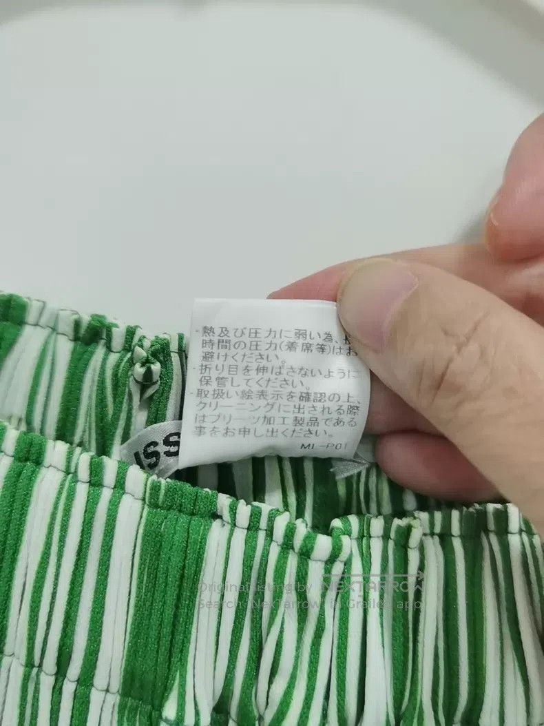 Issey Miyake Issey Miyake size:1 Green Wide-Leg Pants Size 22" - 3 Thumbnail