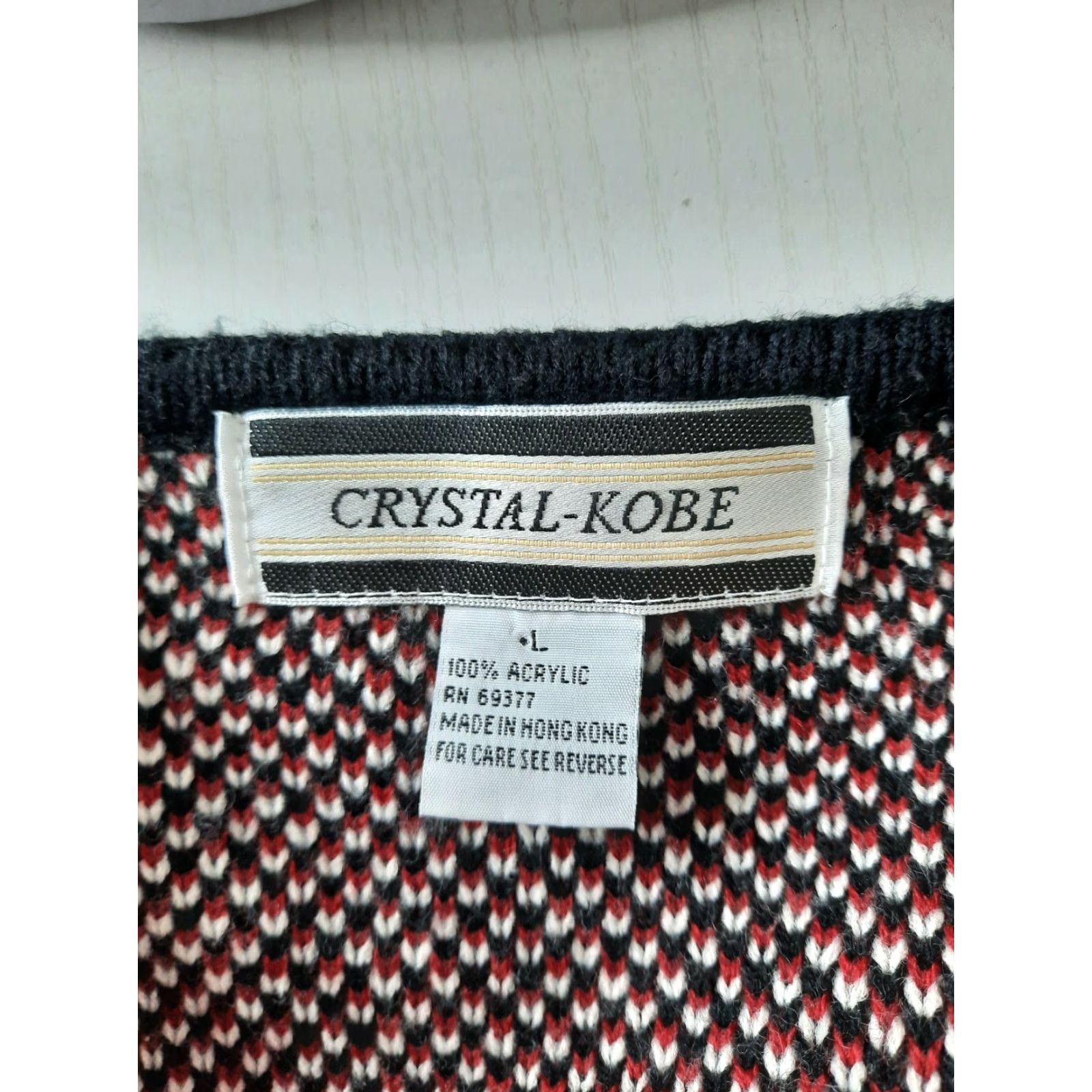 Vintage VINTAGE Crystal Kobe Women's Cardigan Sweater Black Floral Gold Buttons Long/S Sz L S8C Size L / US 10 / IT 46 - 2 Thumbnail