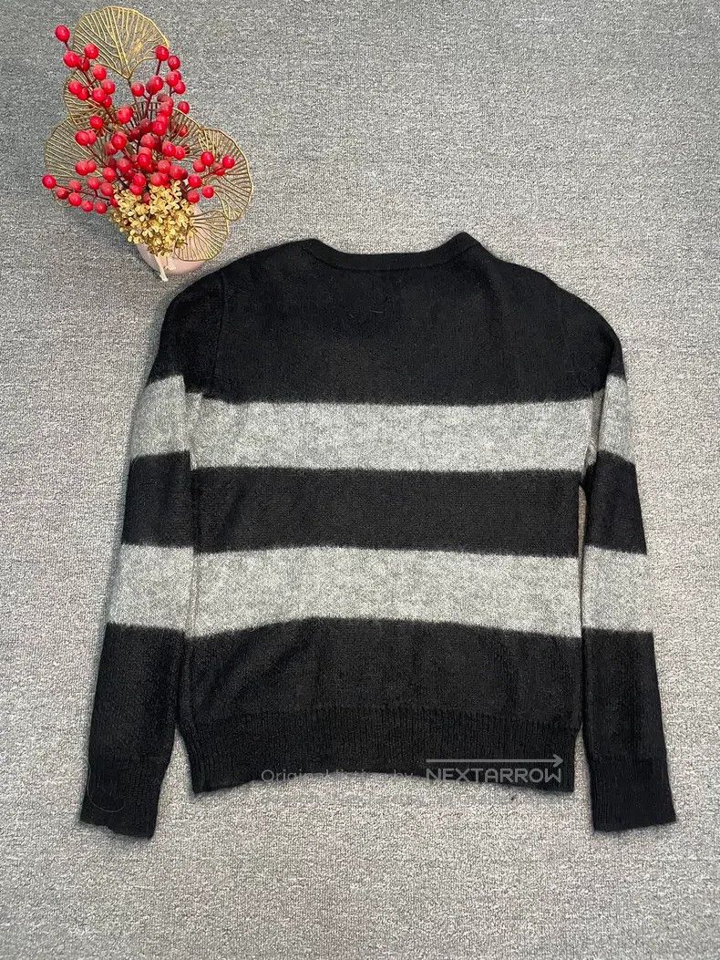 Saint Laurent Paris Saint Laurent Paris Black, White, and Grey Striped Long Sl Size US M / EU 48-50 / 2 - 5 Thumbnail