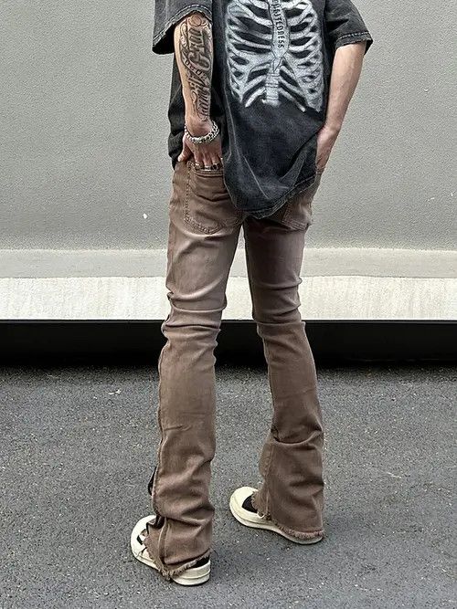 VIBE faded gradient grunge flared jeans Size US 30 / EU 46 - 5 Thumbnail