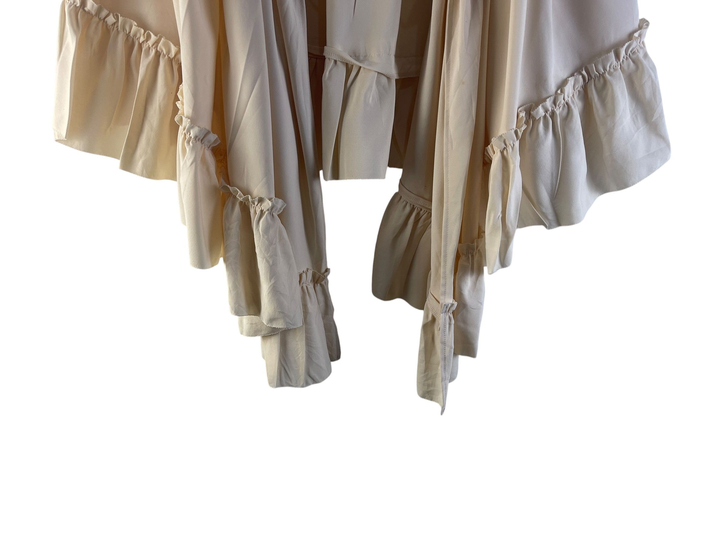 Jean Paul Gaultier Jean Paul Gaultier Femme Ruffle Draped Silk Blouse Ivory 90s Size 32" / US 10 / IT 46 - 9 Thumbnail