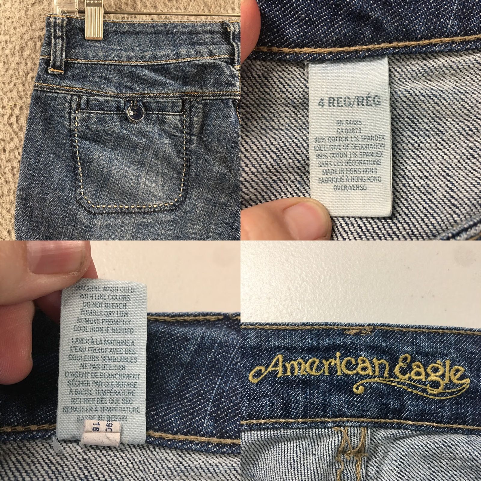 American Eagle Outfitters American Eagle Outfitters Skimmer Shorts Womens 4R Blue Denim Cotton Blend Size 27" / US 4 / IT 40 - 9 Thumbnail
