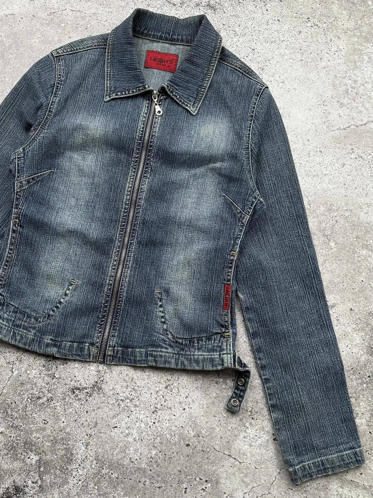 Japanese Brand Vintage Faded Denim Jacket C373(V623) Size XS / US 0-2 / IT 36-38 - 3 Thumbnail