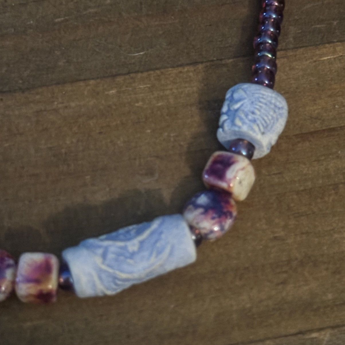 Vintage Vintage African trade bead and Jasper bead necklace Size ONE SIZE - 4 Thumbnail