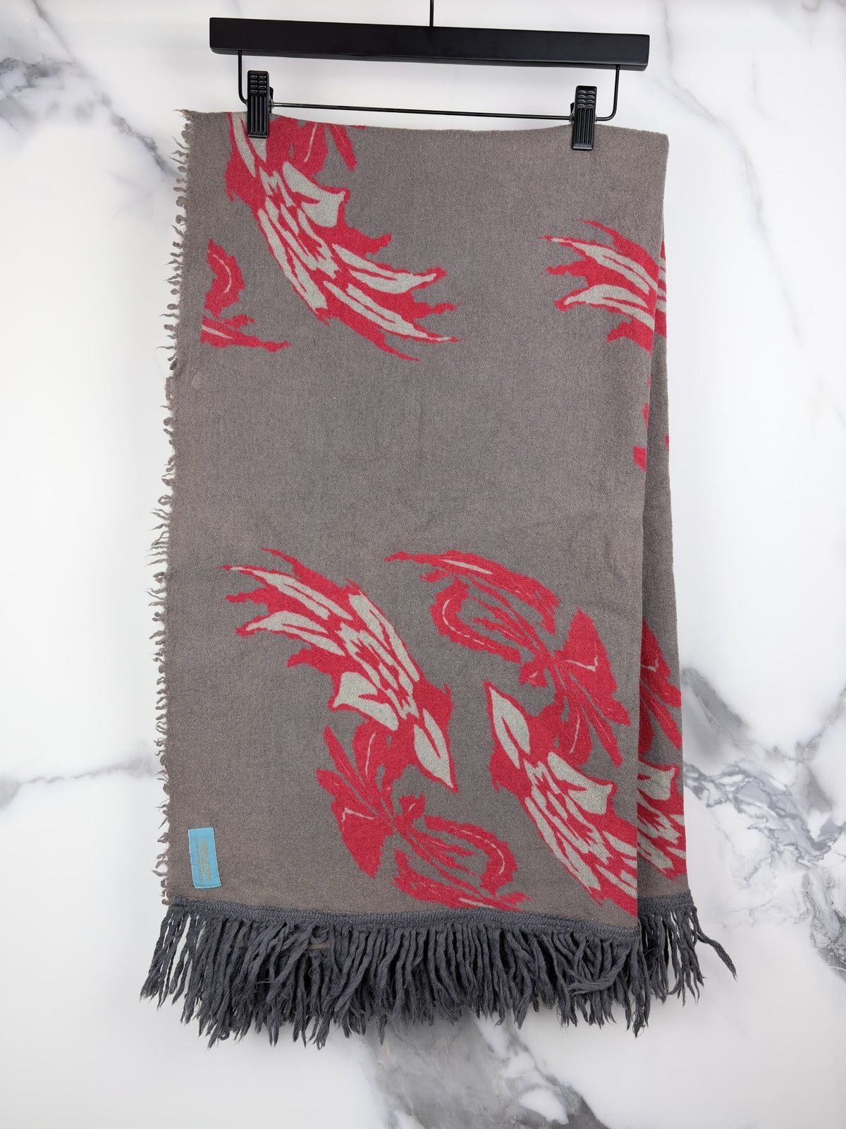 Undercover AW97 Undercover Red Leaf Tassel Scarf Stole Size ONE SIZE - 2 Thumbnail