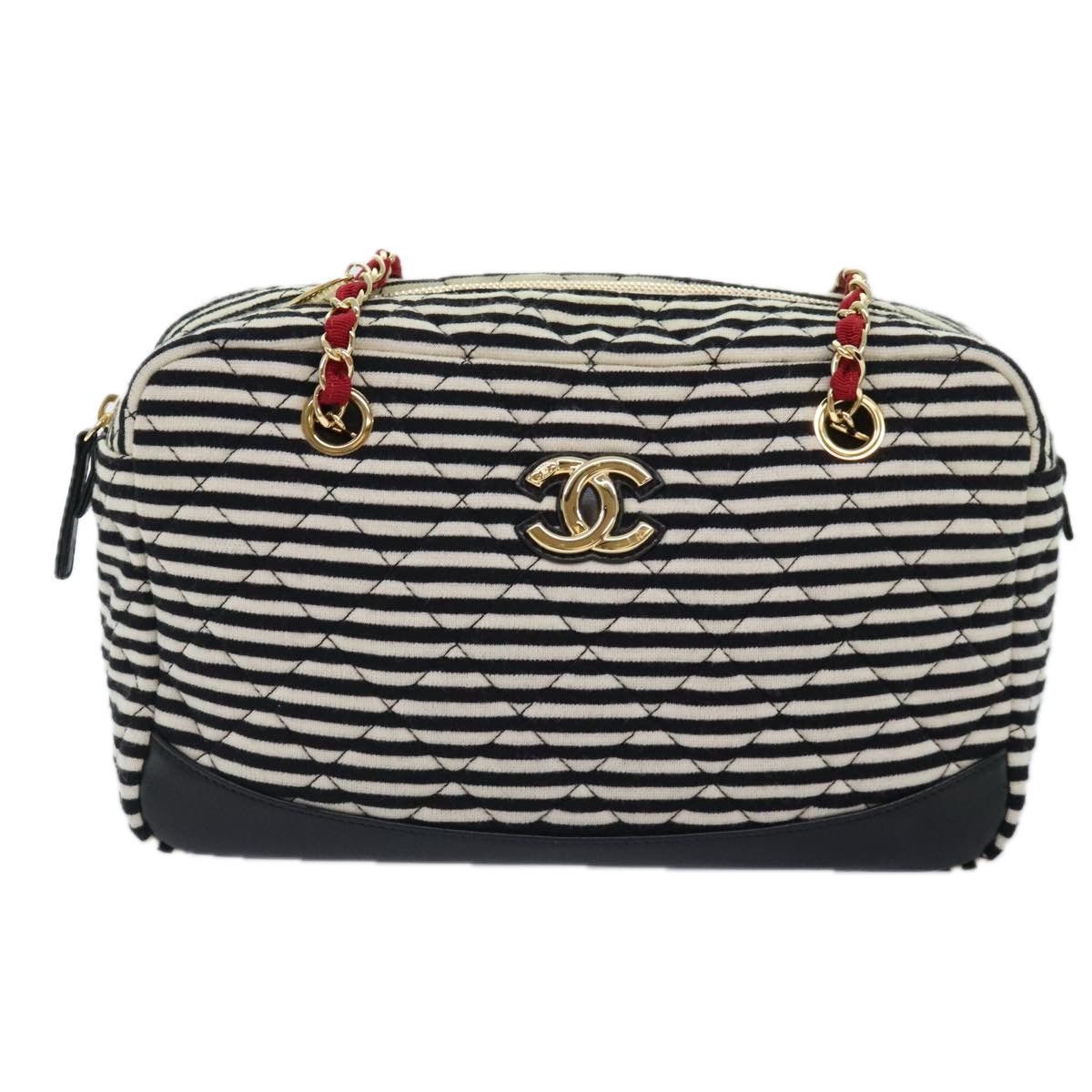Chanel Matelassé Black Cotton Shoulder Bag (Pre-Owned) Size ONE SIZE - 1 Thumbnail