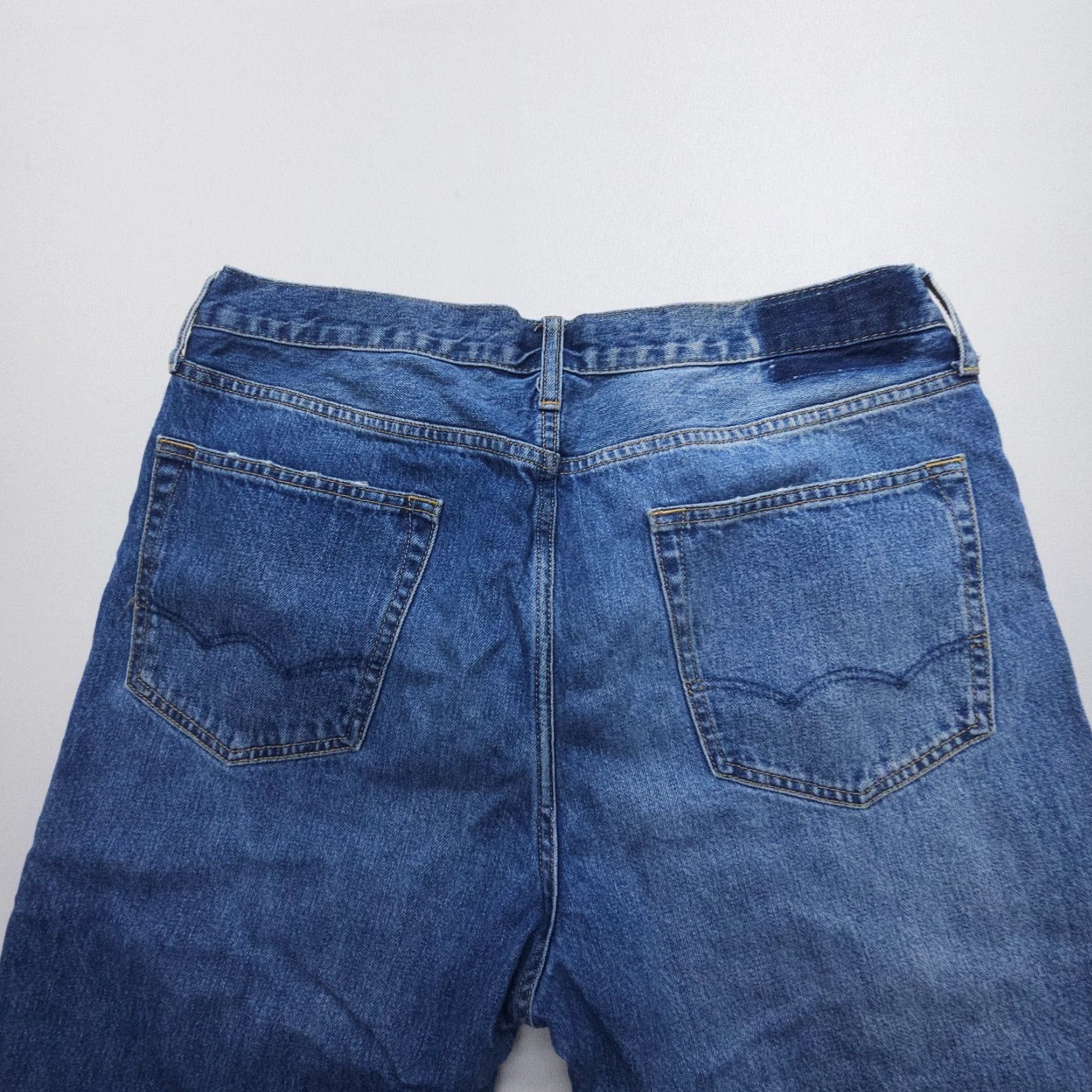 American Eagle Outfitters American Eagle Outfitters Jeans Mens 36 x 33 Hemmed Dark Blue 100% Cotton Straight Denim 5-Pocket USA Theme Mens Size 36 Regular Size US 36 / EU 52 - 4 Thumbnail