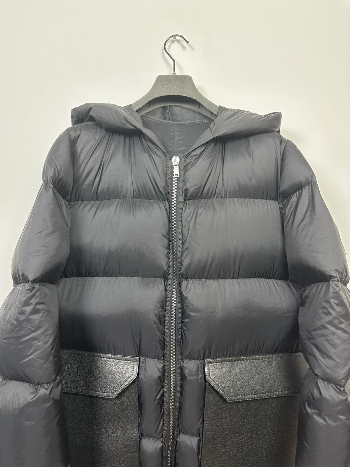 Rick Owens FW17 ‘GLITTER’ Leather Pocket Puffer Jacket Size US M / EU 48-50 / 2 - 2 Thumbnail