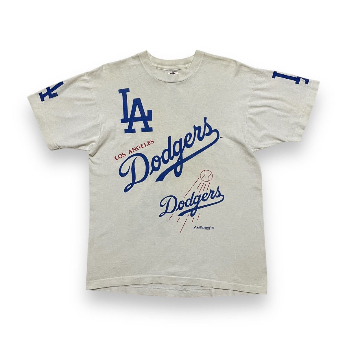 MLB Vintage 1990 Majestic LA Los Angeles Dodgers Team Size US M / EU 48-50 / 2 - 1 Thumbnail
