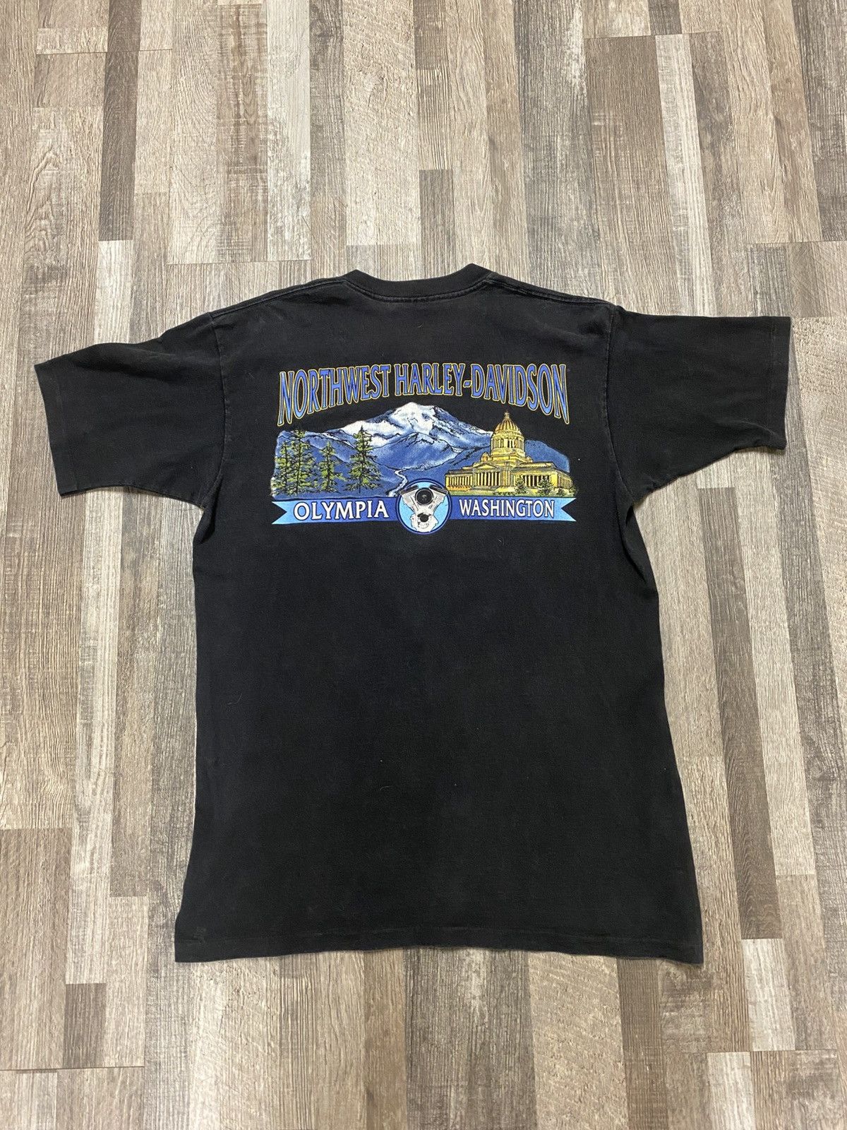Harley Davidson Vintage 1996 Harley Davidson Made in Usa Single Stitch tee Size US L / EU 52-54 / 3 - 2 Thumbnail