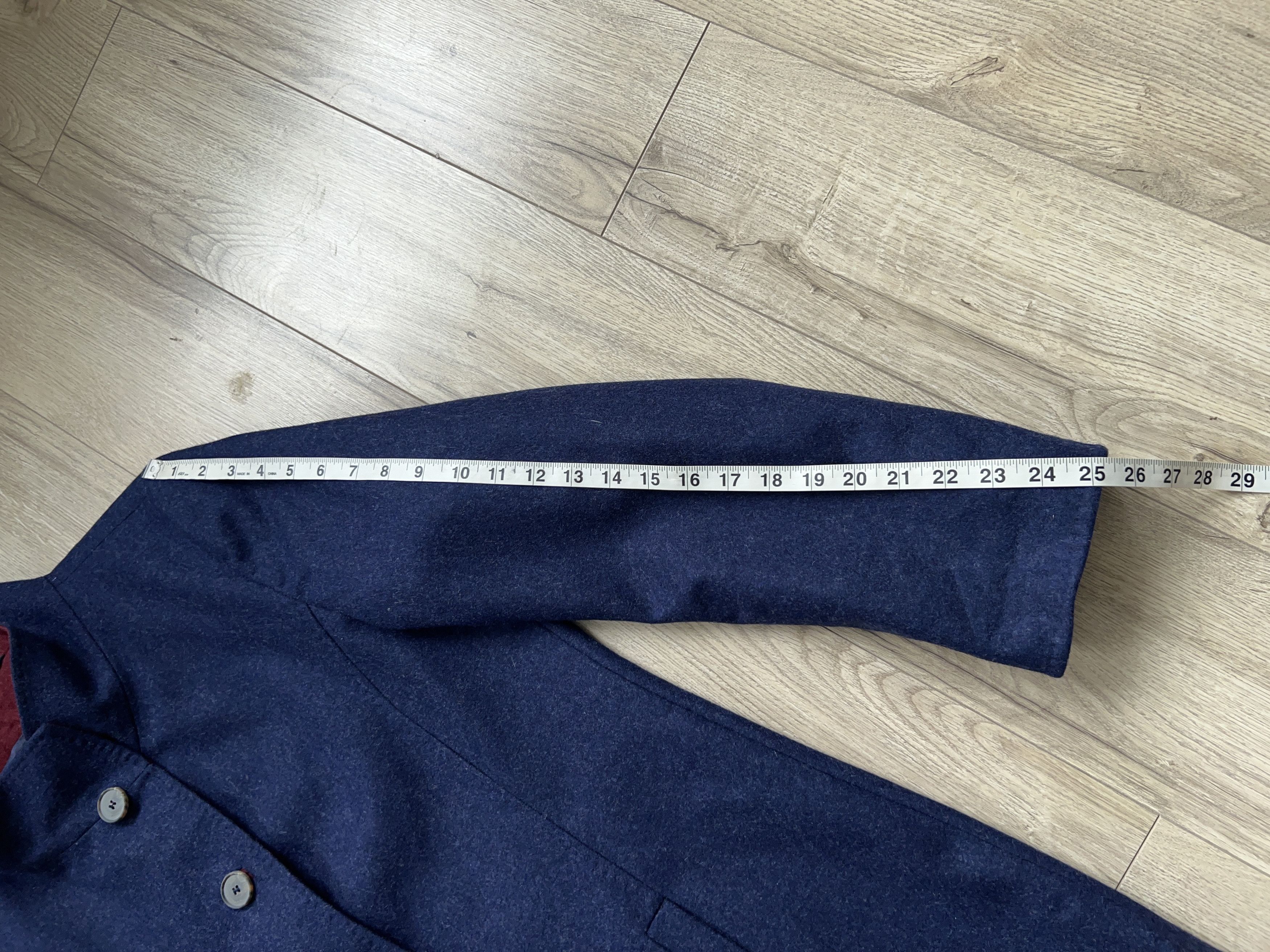 Vintage The House of Bruar Wool Coat Jacket Navy Blue Size US 16 Size XL / US 12-14 / IT 48-50 - 8 Thumbnail