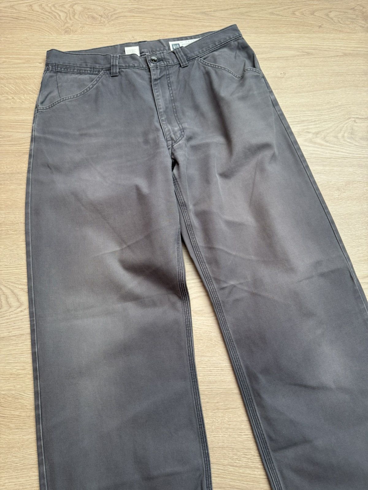 Gap Vintage 00’s GAP y2k Faded Baggy Worker Pants Size US 35 - 2 Thumbnail