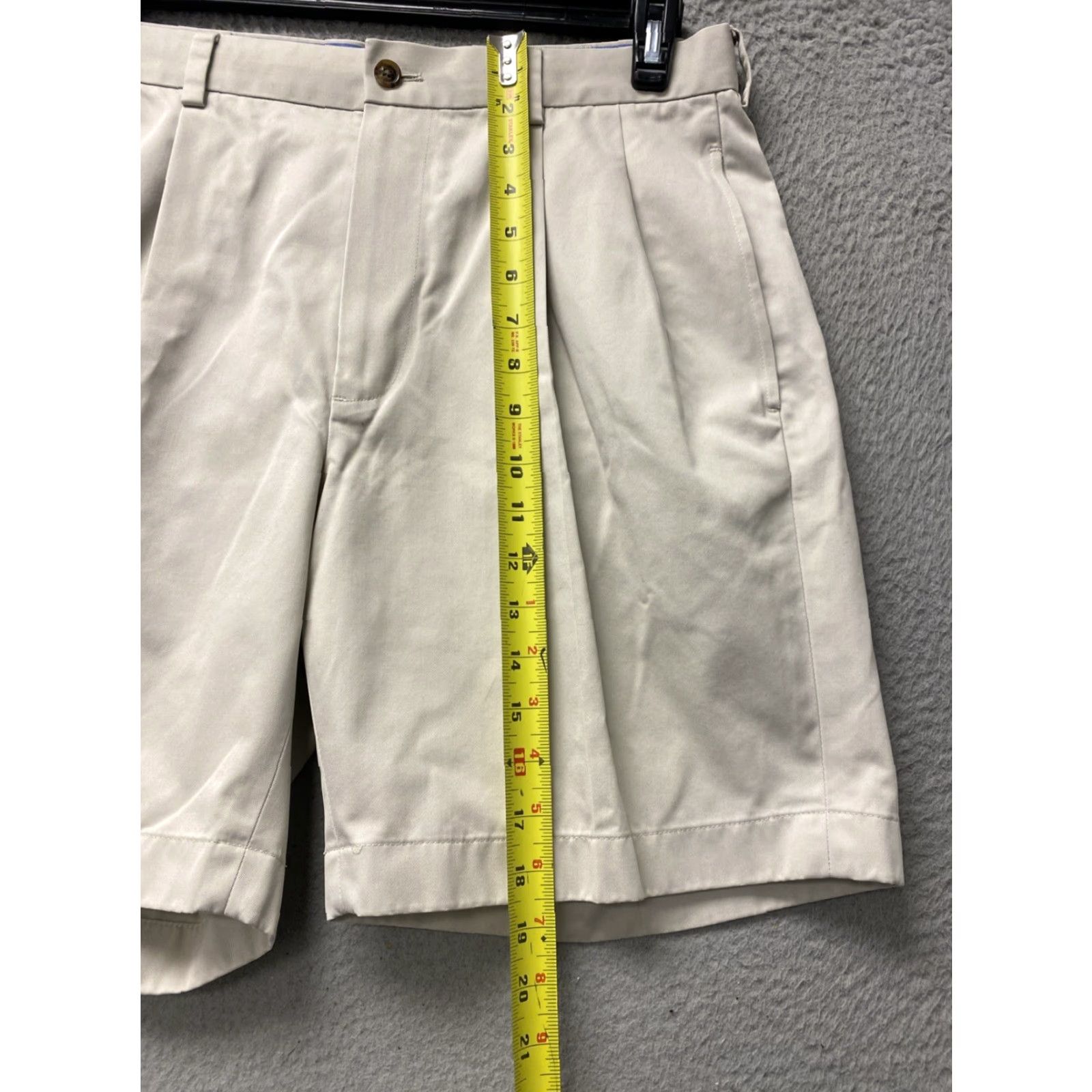 Brooks Brothers Brooks Brothers Khaki Chino Shorts 33 Beige Pleated Casual Mens Size US 33 - 5 Thumbnail