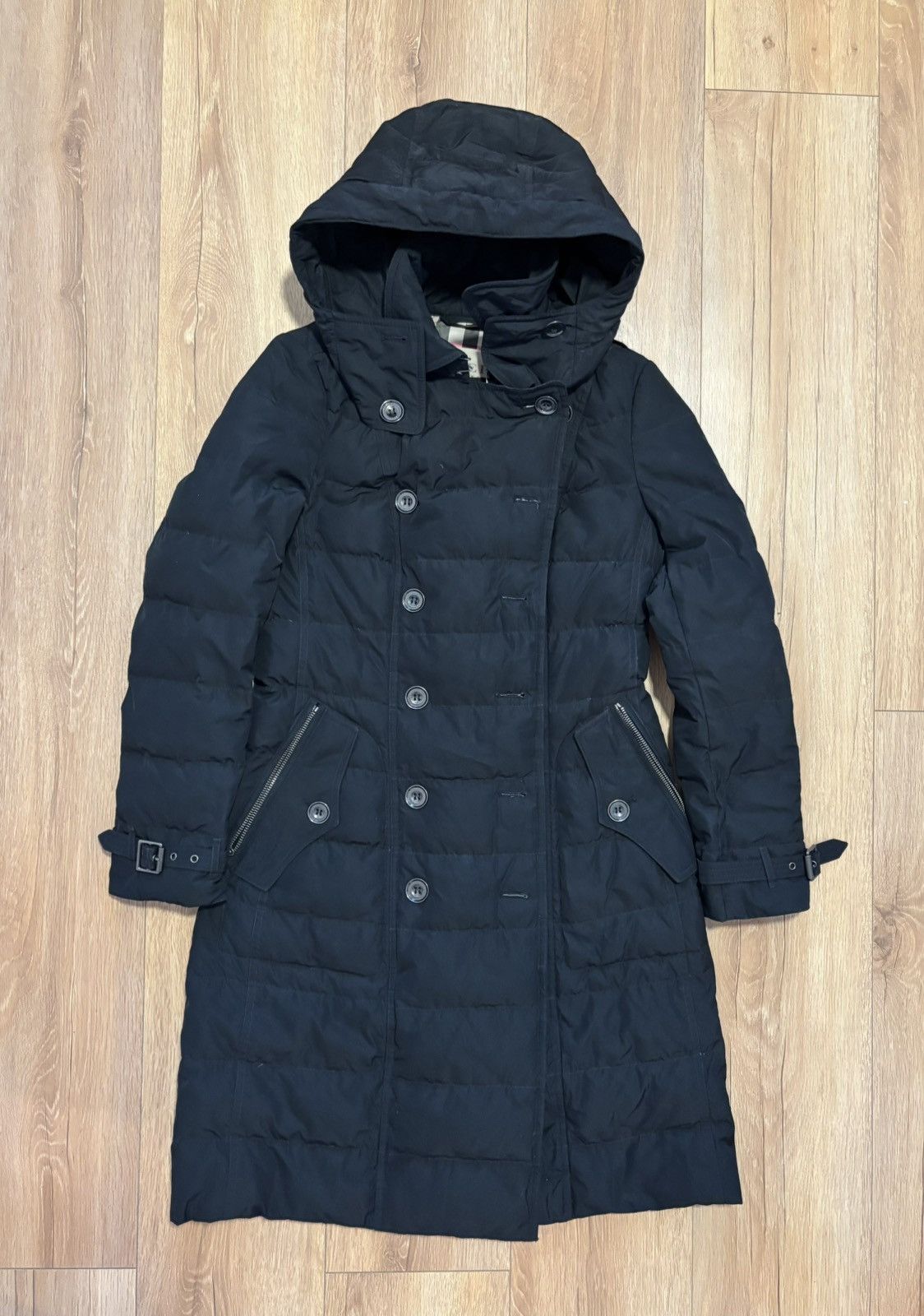 Burberry Burberry Brit Long Down Luxury Coat Size S / US 4 / IT 40 - 2 Thumbnail