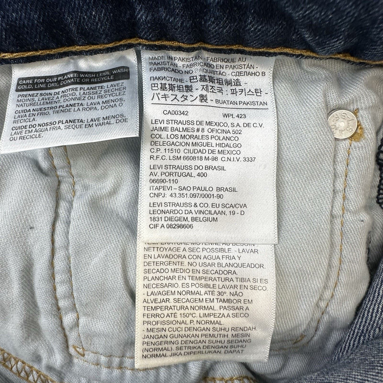 Levi's Levis 514 Straight Leg Men's 38x32 Medium Wash Blue jeans Size US 38 / EU 54 - 7 Thumbnail