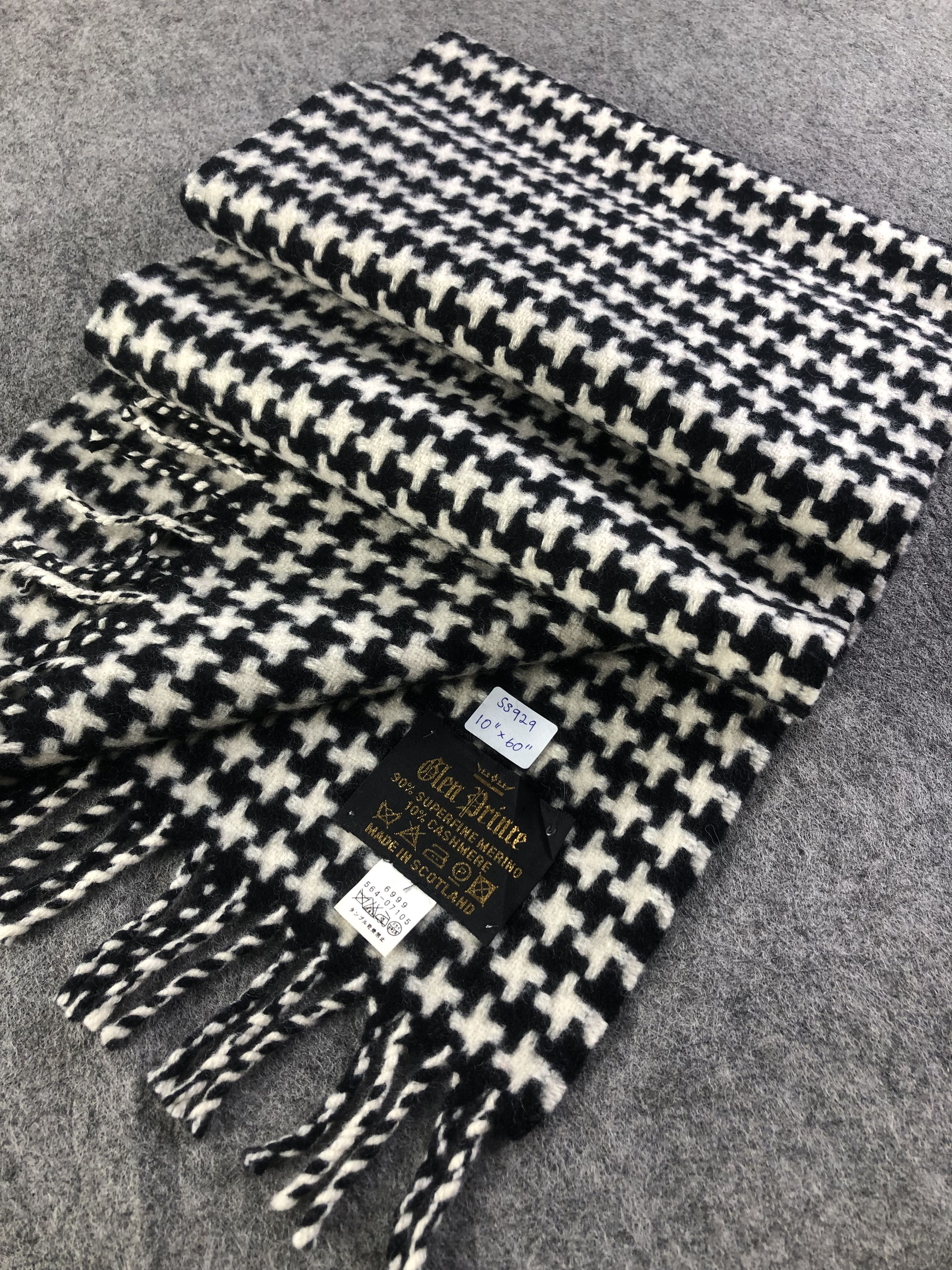 Vintage Glen Prince Merino Houndstooth Scarf / Muffler / Neckwear Size ONE SIZE - 2 Thumbnail