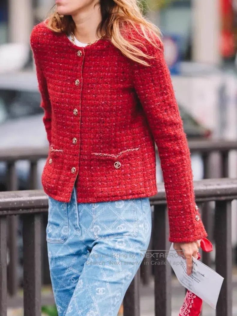 Chanel Chanel Mixed-color plaid tweed double C gold buckle jacket Size S / US 4 / IT 40 - 8 Thumbnail
