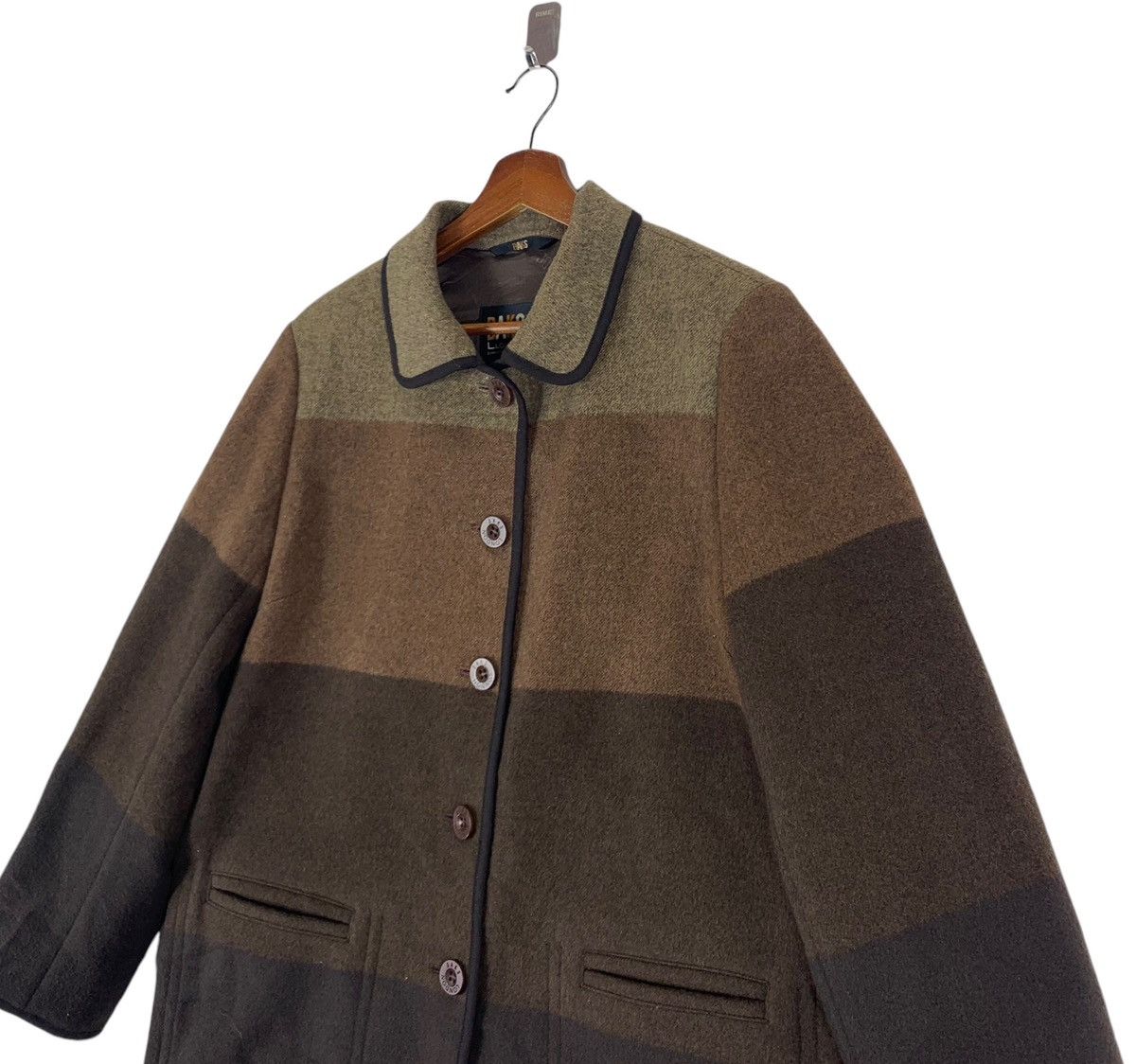 DAKS × Designer VINTAGE DAKS LONDON STRIPE WOOL COAT Size US M / EU 48-50 / 2 - 3 Thumbnail