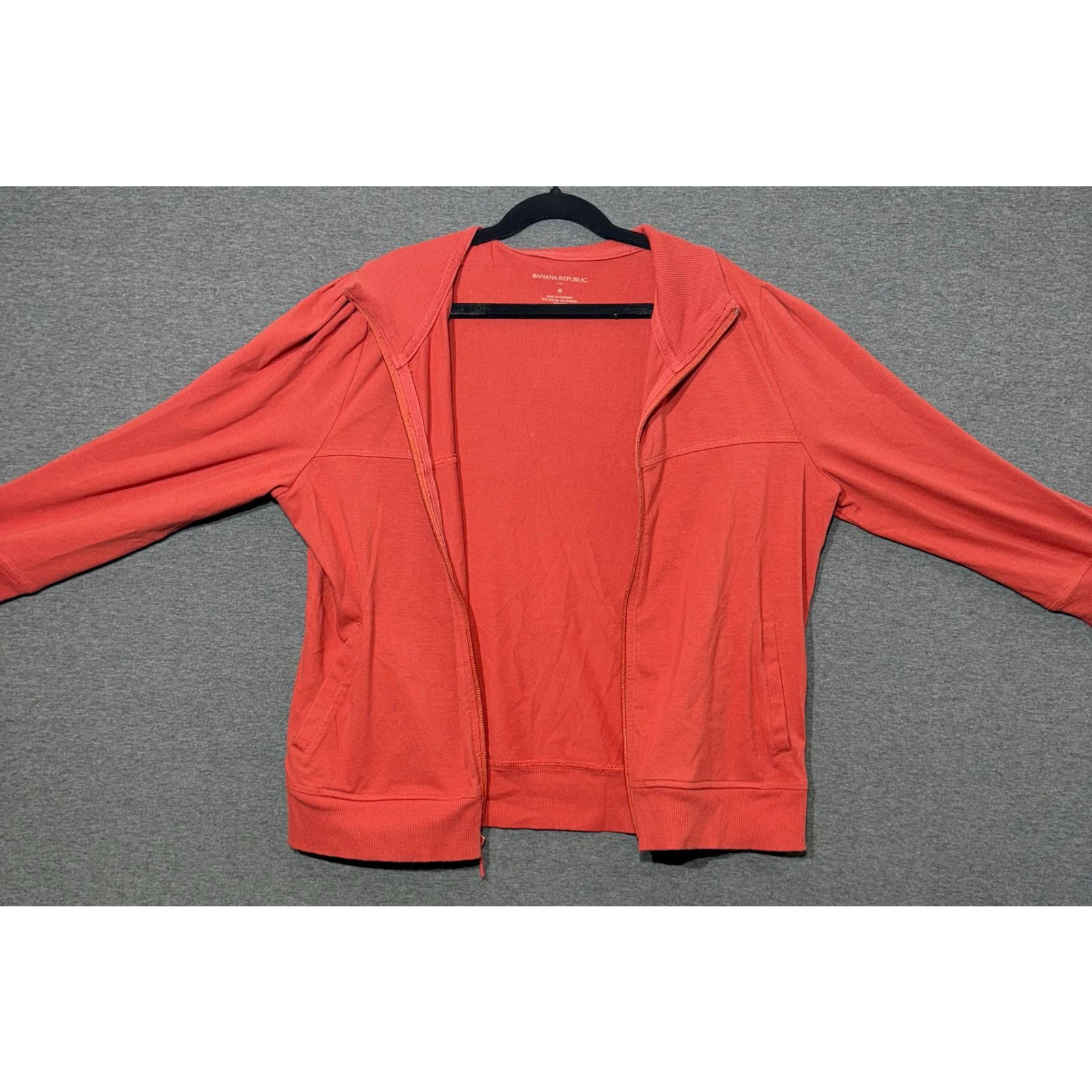 Banana Republic Banana Republic | Zipper Collared Hoodie Sweatshirt | Medium Size M / US 6-8 / IT 42-44 - 1 Thumbnail