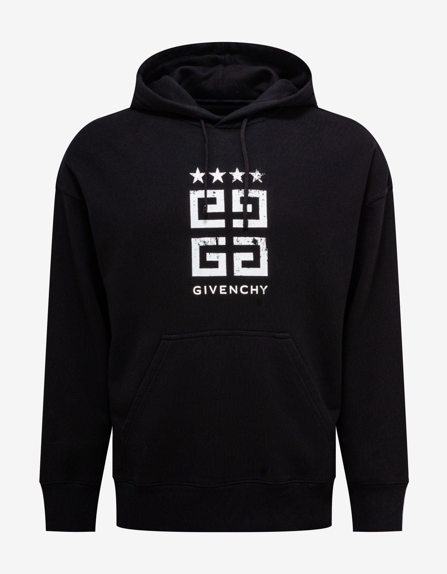 image of Givenchy Black 4G Stars Hoodie, Men's (Size 2XL)