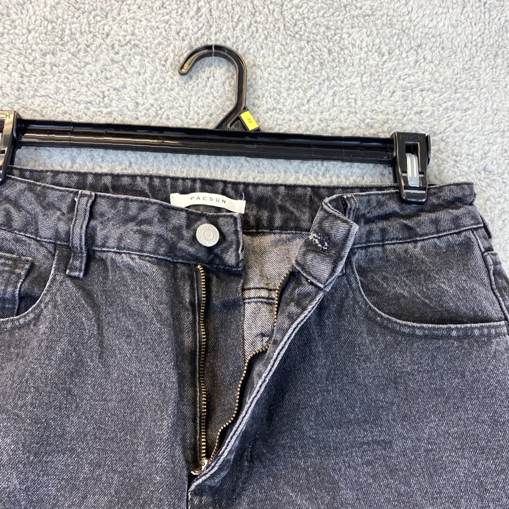 Pacsun VINTAGE PacSun Mom Jeans Black Acid Wash Size 30 Womens Regular Waist Inseam 28 inches Size 30" / US 8 / IT 44 - 5 Thumbnail