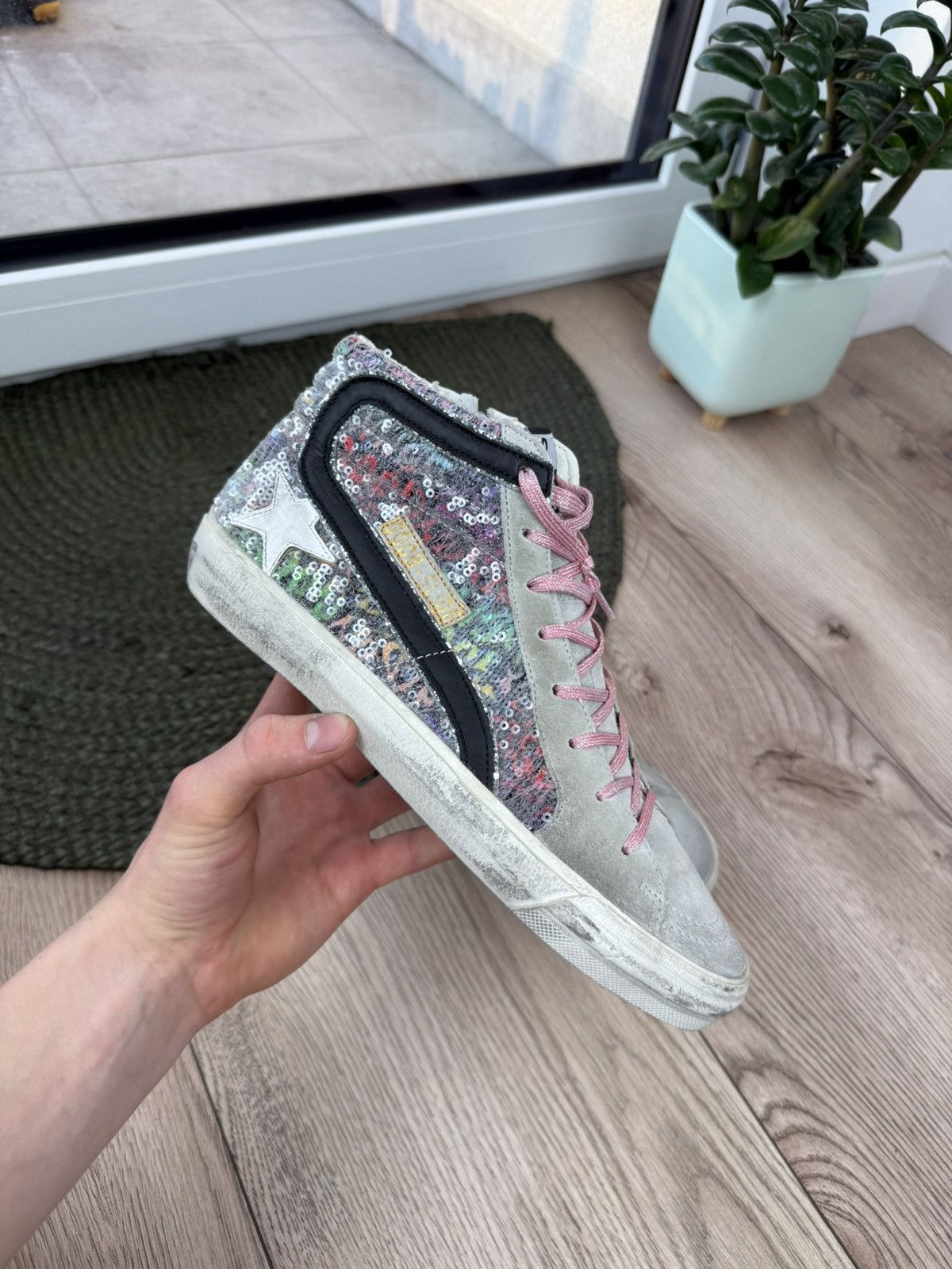 Golden Goose Golden Goose Leather Printed Sneakers Size 39 Size US 9 / IT 39 - 1 Thumbnail