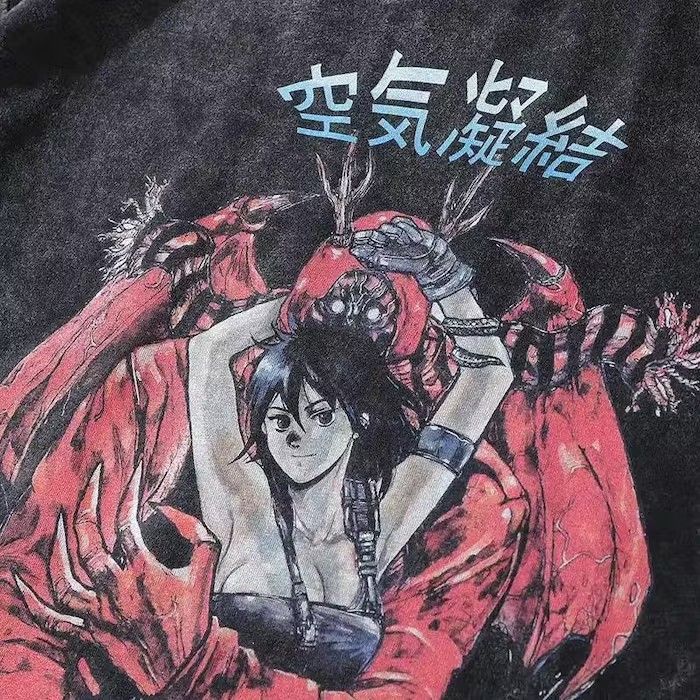 Japanese Brand Cartoon Monster Graphic Print Oversized Tee T-shirt Size US XL / EU 56 / 4 - 2 Thumbnail
