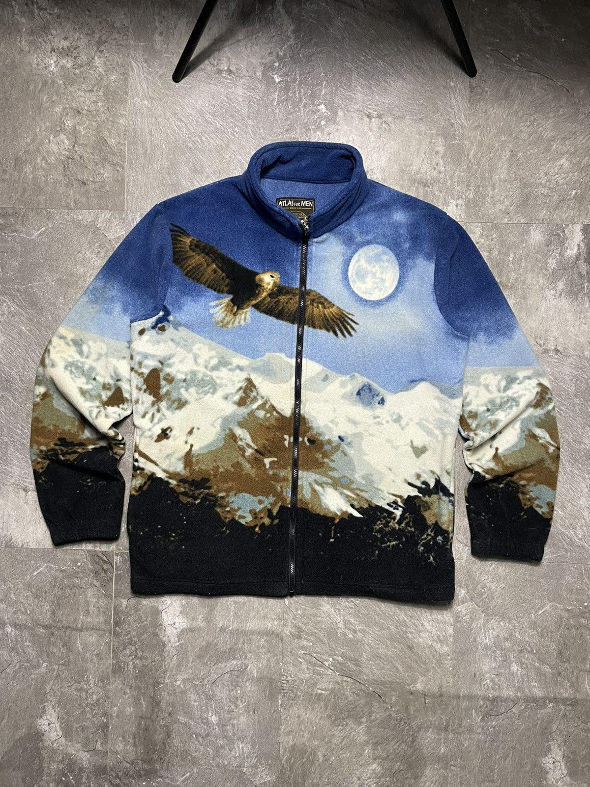 Vintage Vintage Fleece Eagle Sherpa Full Print Art Animal Gorpcore Size US L / EU 52-54 / 3 - 1 Thumbnail