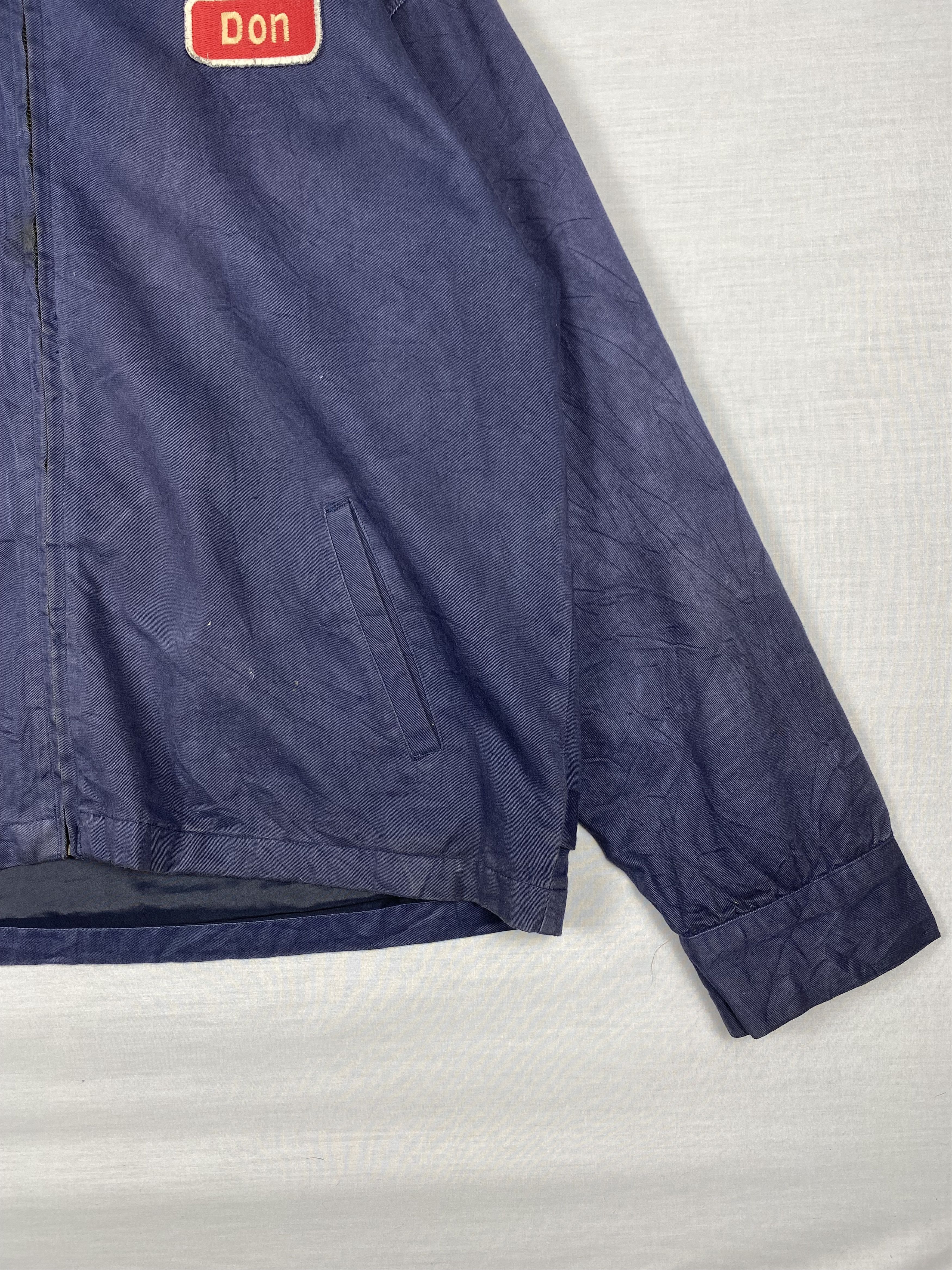 Japanese Brand Vintage Seven STC Backside Logo Plain Canvas Bomber Jacket Size US L / EU 52-54 / 3 - 7 Thumbnail
