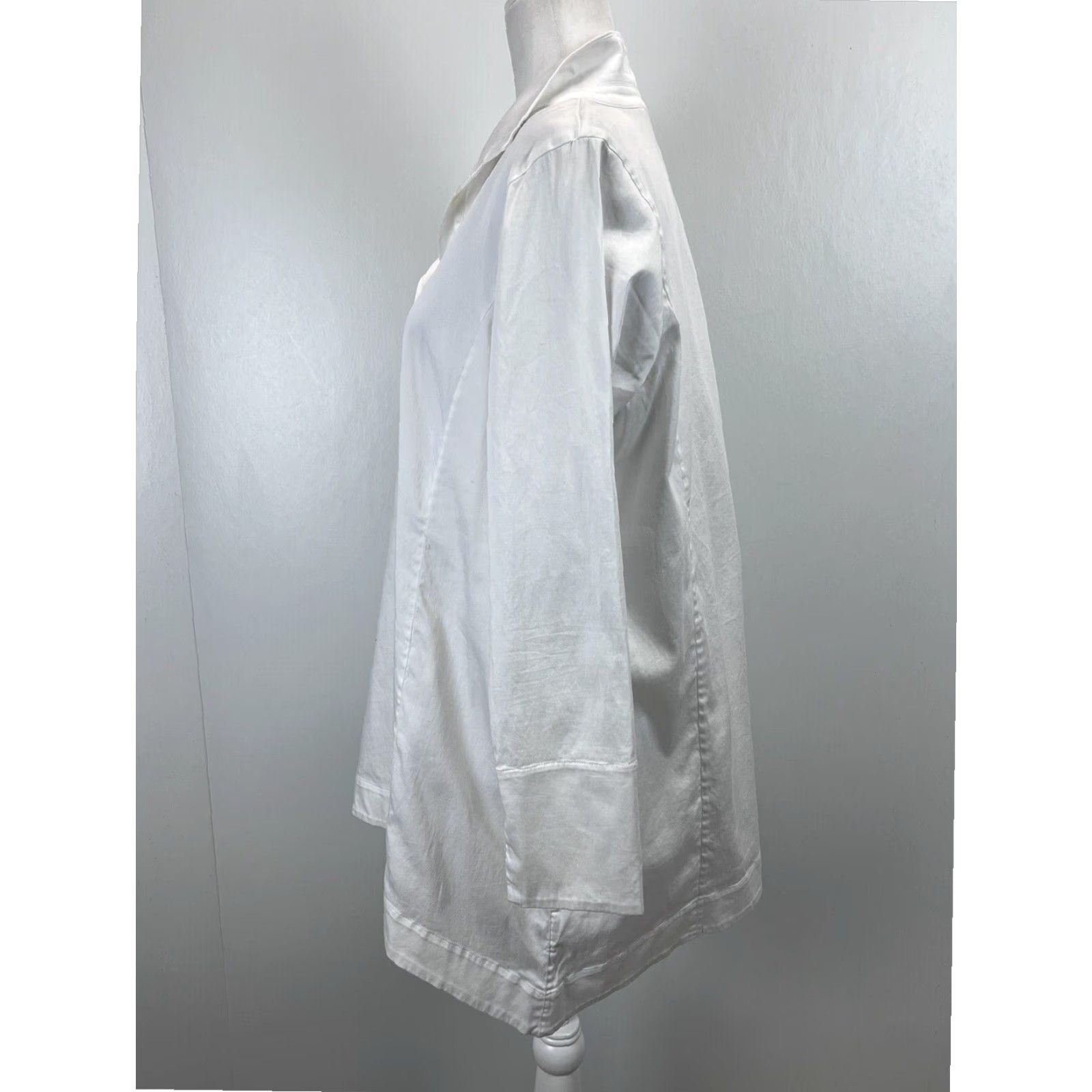 Soft Surroundings Soft Surroundings Cotton Tunic Blouse White Medium Women Size L / US 10 / IT 46 - 2 Thumbnail