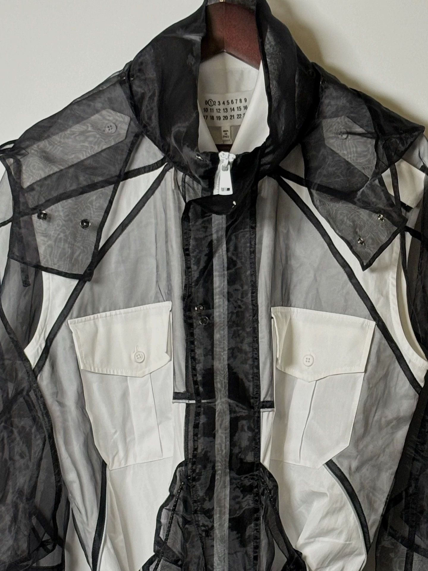 Maison Margiela Maison Margiela SS19 Tulle Double-Layer Black Shirt Size XS / US 0-2 / IT 36-38 - 4 Thumbnail