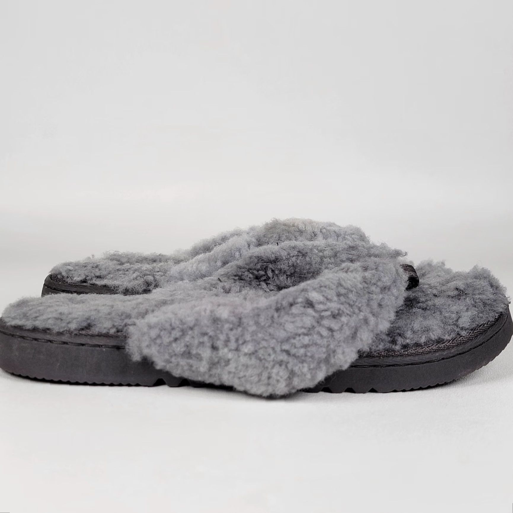 Vintage Fireside by Dearfoams Slippers Womens 10 Cairns Gray Casual Comfort Thong Slide Size US 10 / IT 40 - 2 Thumbnail