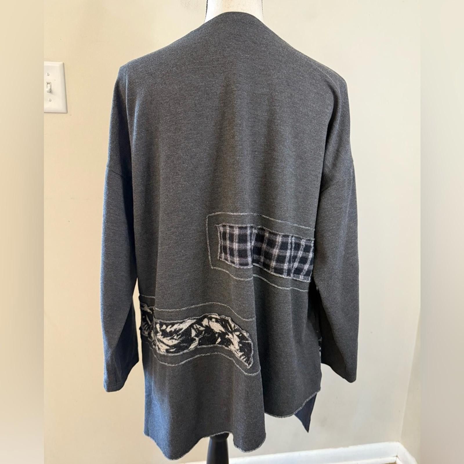 Ximon Lee Xiao gray patchwork chunky sweatshirt sweater SZ LG Size L / US 10 / IT 46 - 3 Thumbnail