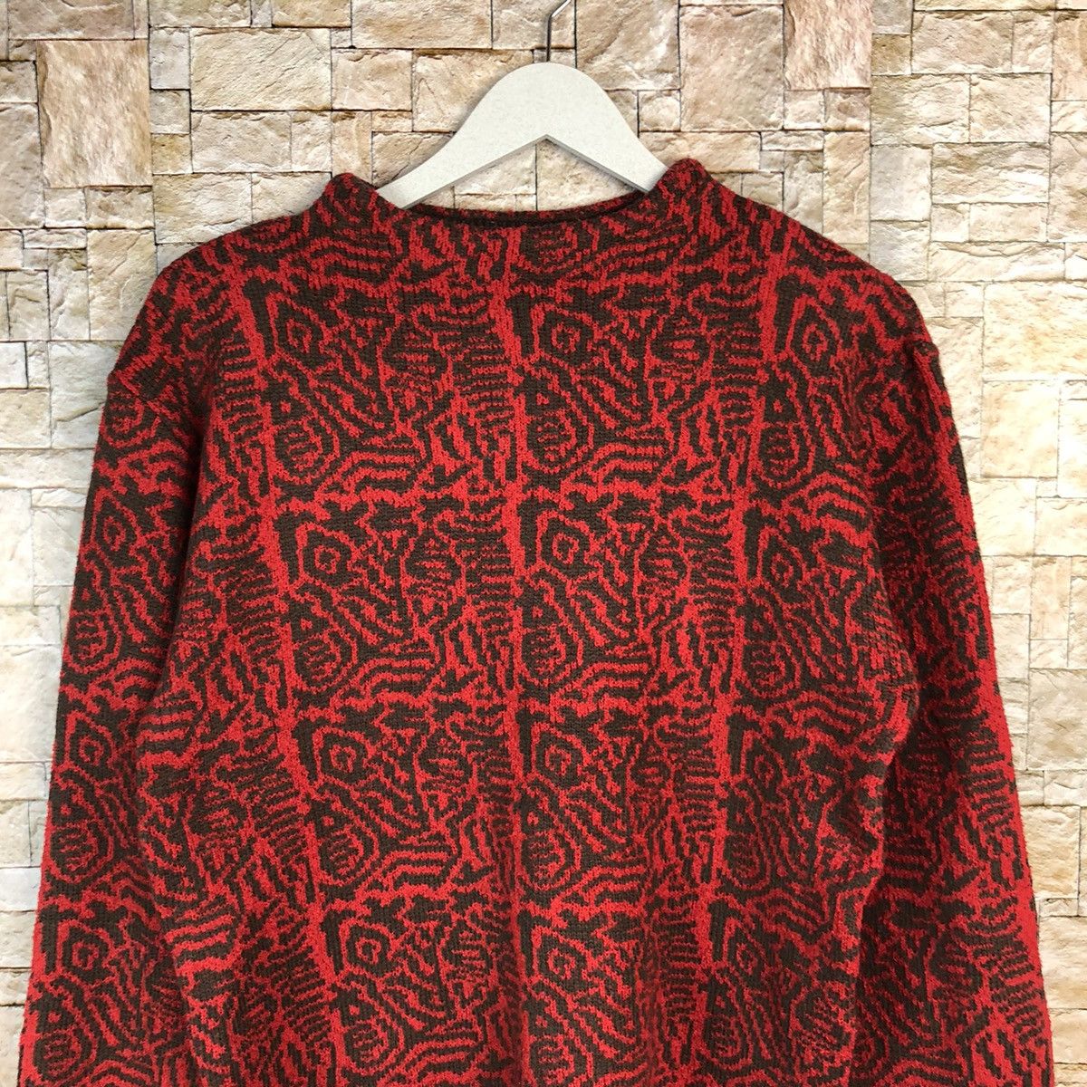 Homespun Knitwear × Japanese Brand × Vintage Celliealan vintage japan Red Knitwear #A1099 Size M / US 6-8 / IT 42-44 - 5 Thumbnail