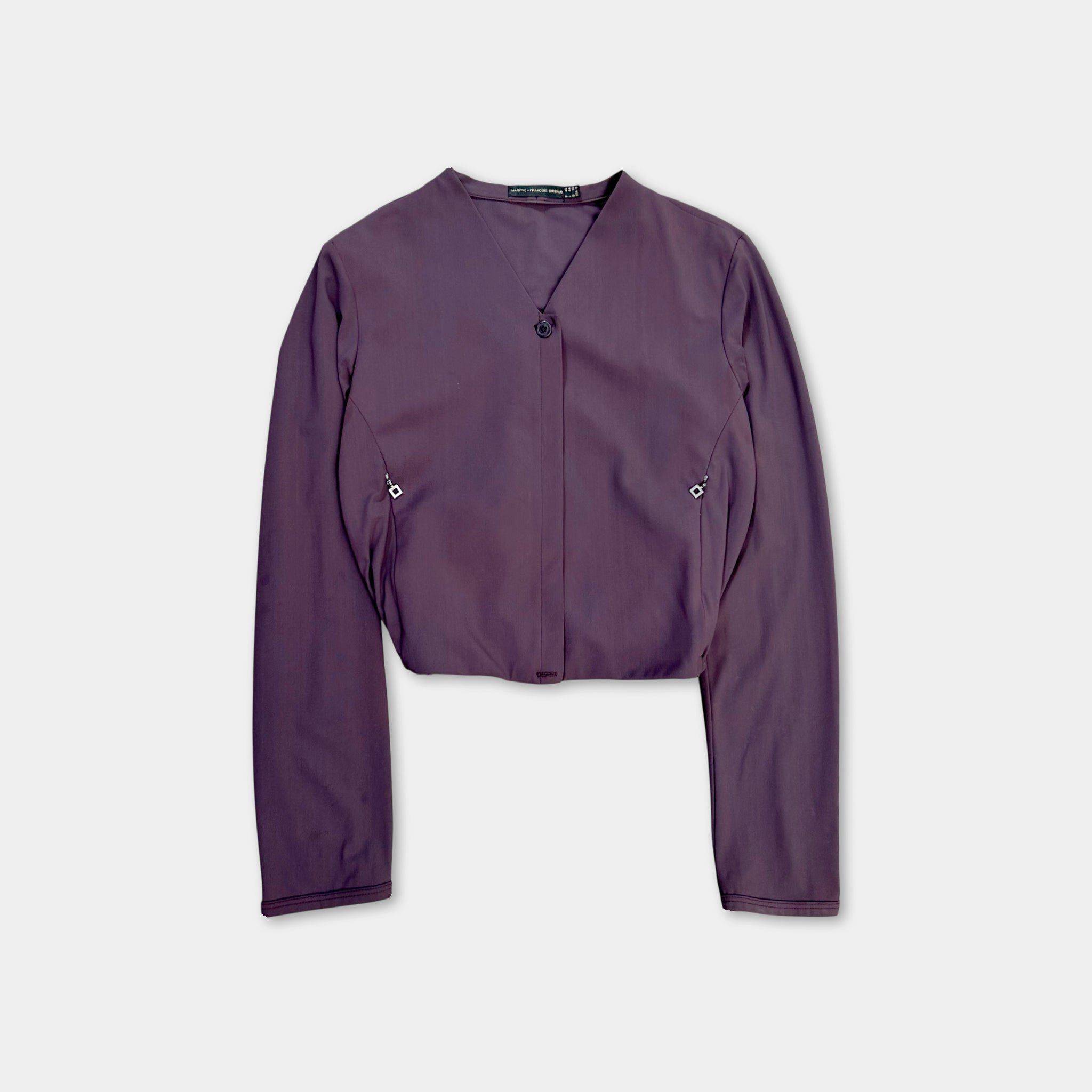 Marithe + Francois Girbaud Marithé + François Girbaud Technical Burgundy Cardigan Jacke Size S / US 4 / IT 40 - 1 Thumbnail