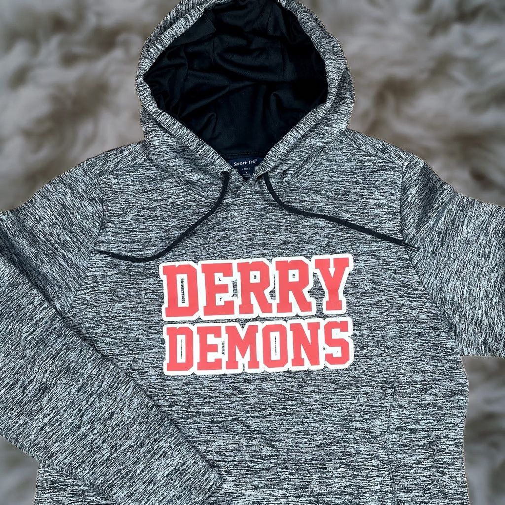 Vintage Sport Tek Hoodie Womens L Large Gray Derry Demons Polyester Pullover Hooded Size L / US 10 / IT 46 - 1 Thumbnail