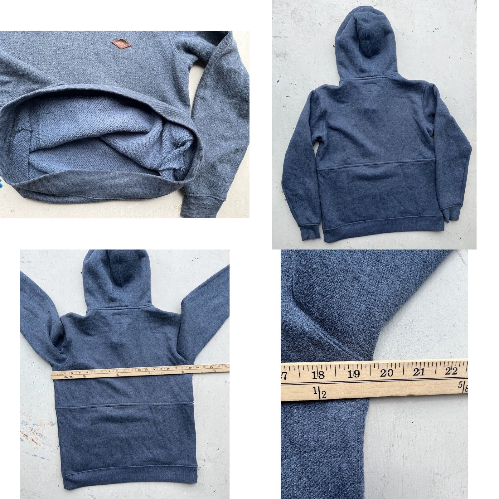 Billabong Billabong Hoodie Shirt Mens S Blue Solid Henley Pocket Surf Winter Warm Size US S / EU 44-46 / 1 - 8 Thumbnail