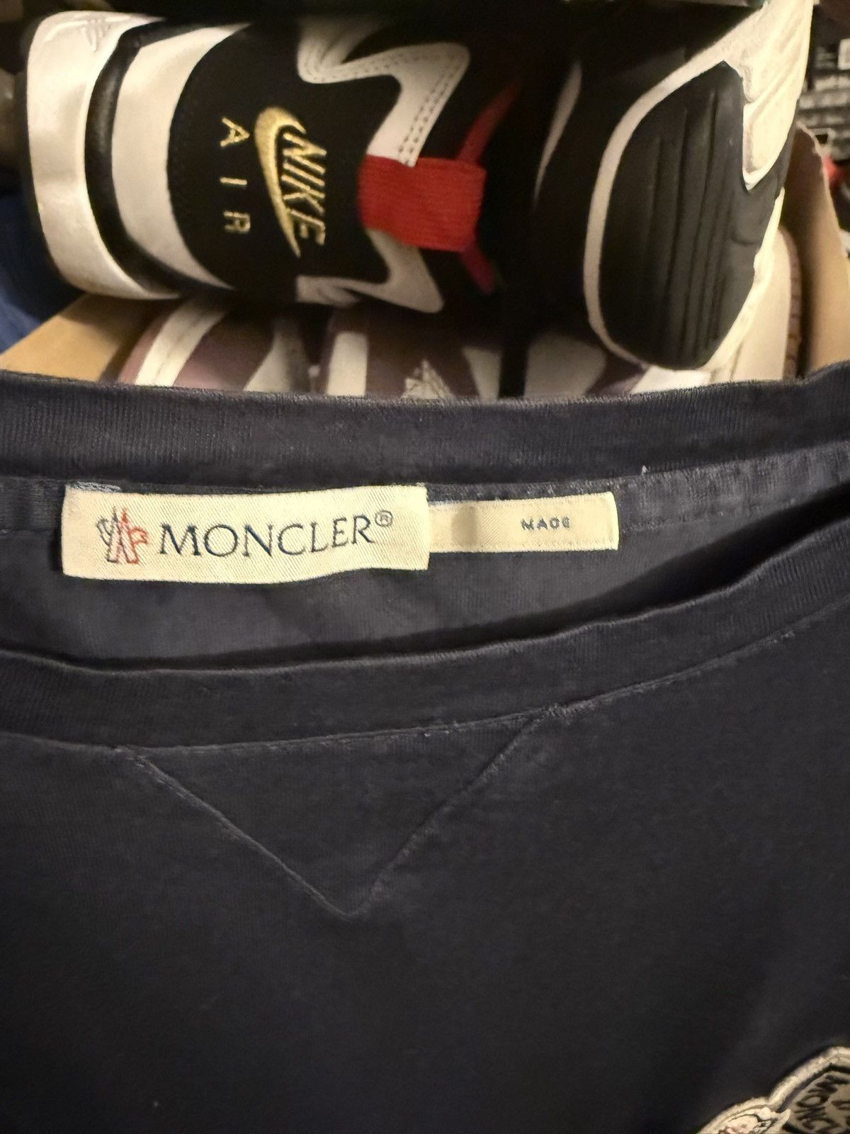 Moncler Navy double logo moncler tee sz XXL Size US XXL / EU 58 / 5 - 2 Thumbnail
