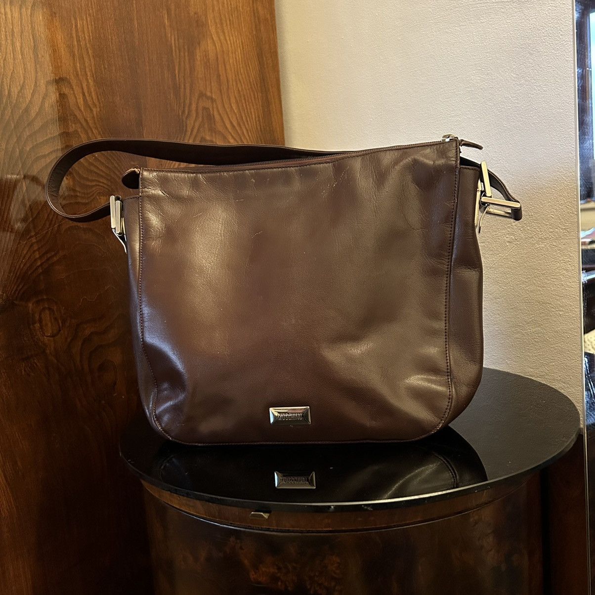 Moschino 90s Moschino leather brown messenger bag Size ONE SIZE - 1 Thumbnail