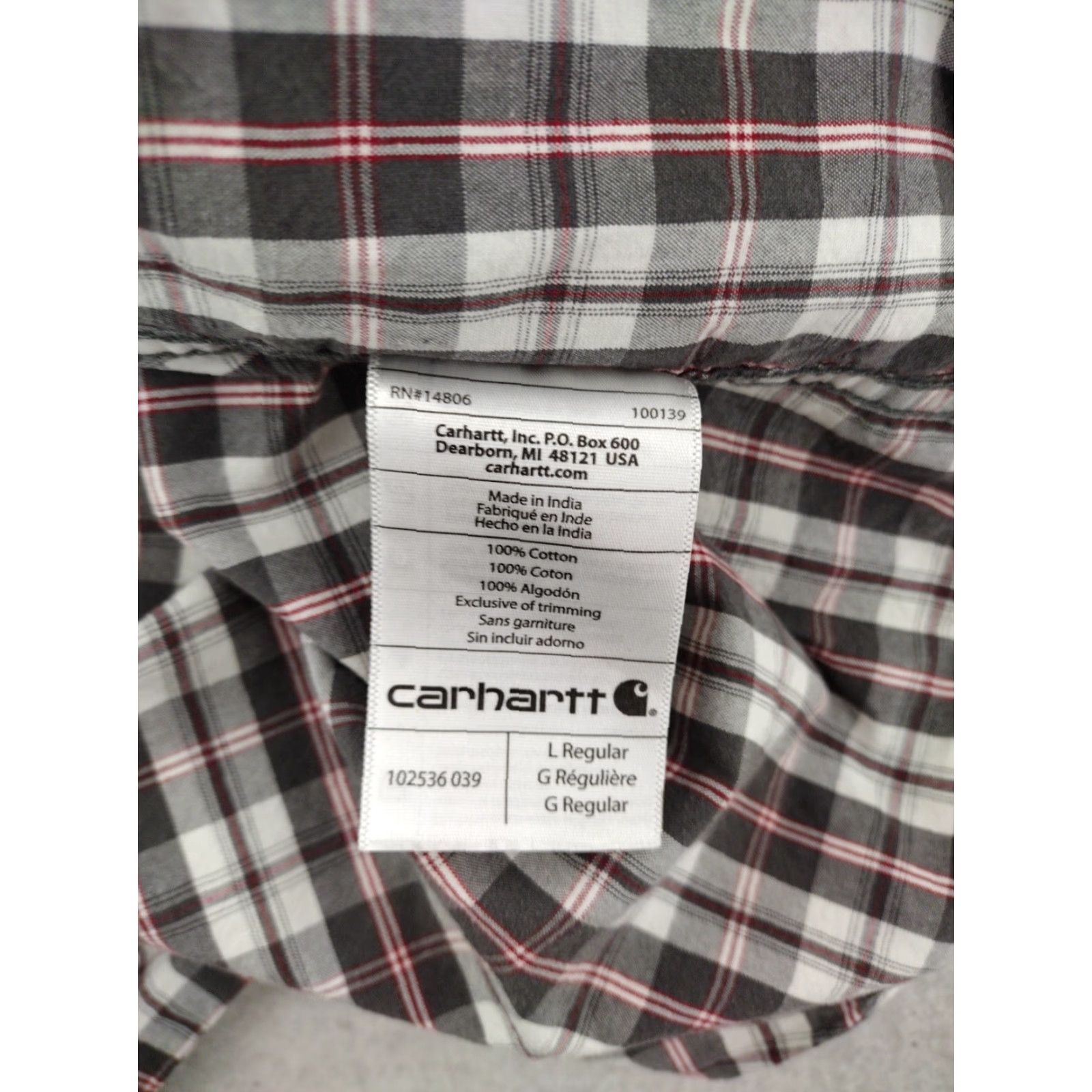 Carhartt Carhartt Shirt Mens Large Multicolor COTTON Short Sleeve Button Up Plaid Size US L / EU 52-54 / 3 - 5 Thumbnail